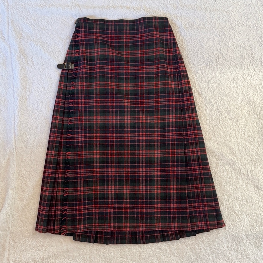 The Scotch House vintage tartan plaid kilt long maxi skirt EVC small